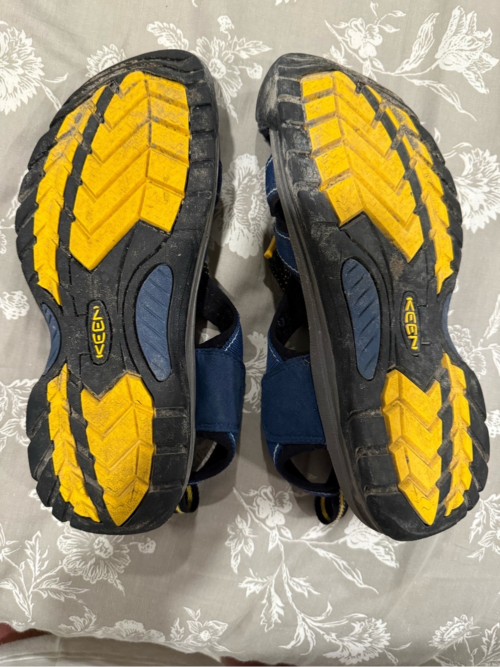 Keen Navy and Yellow Outdoor Trail Sandals